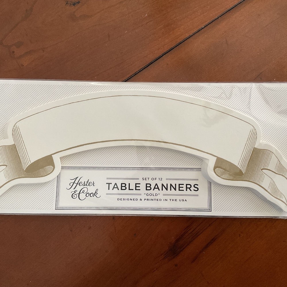 Hester and Cook Table banners